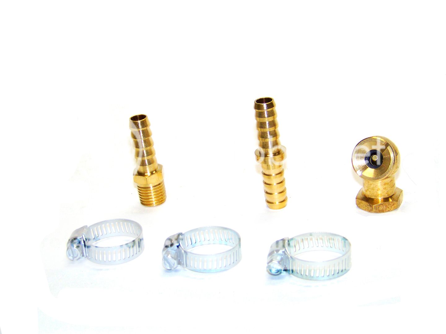 6pc Air Compressor Hose Repair Kit Tire Chuck Inflator Hose Clamp